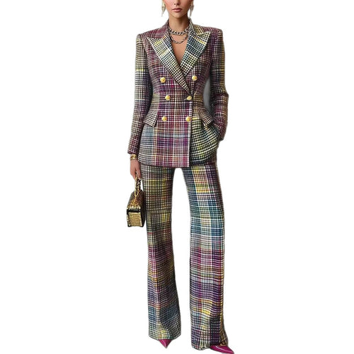 39.99 € Fashionable  Style Plaid Blazer Jacket